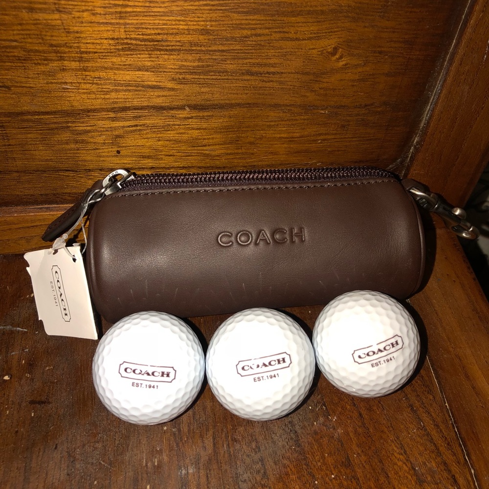 Coach golf ball holder